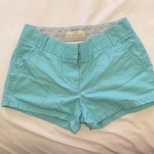 J Crew Factory Chino Shorts Turquoise Sz 0